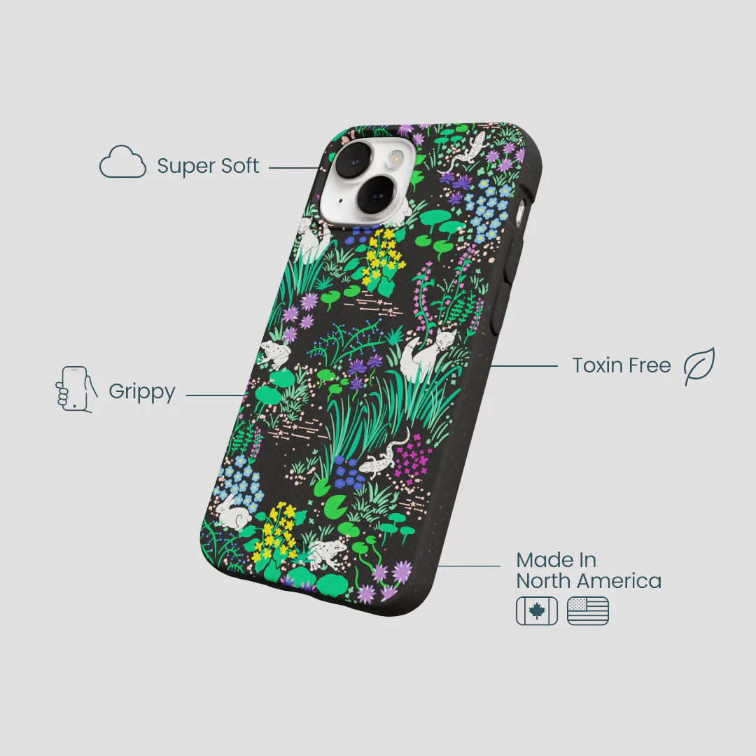 Black Midnight Pond iPhone 13 Mini Case - Image 4