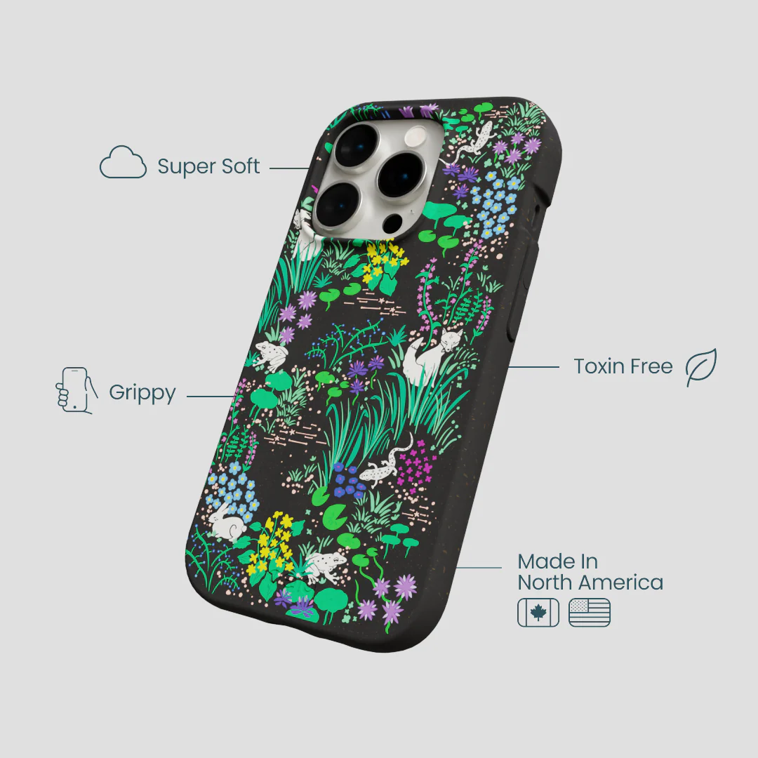 Black Midnight Pond iPhone 14 Pro Case - Image 4