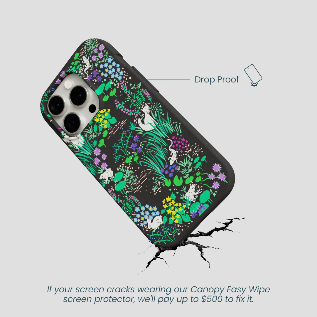 Black Midnight Pond iPhone 14 Pro Case - Image 5