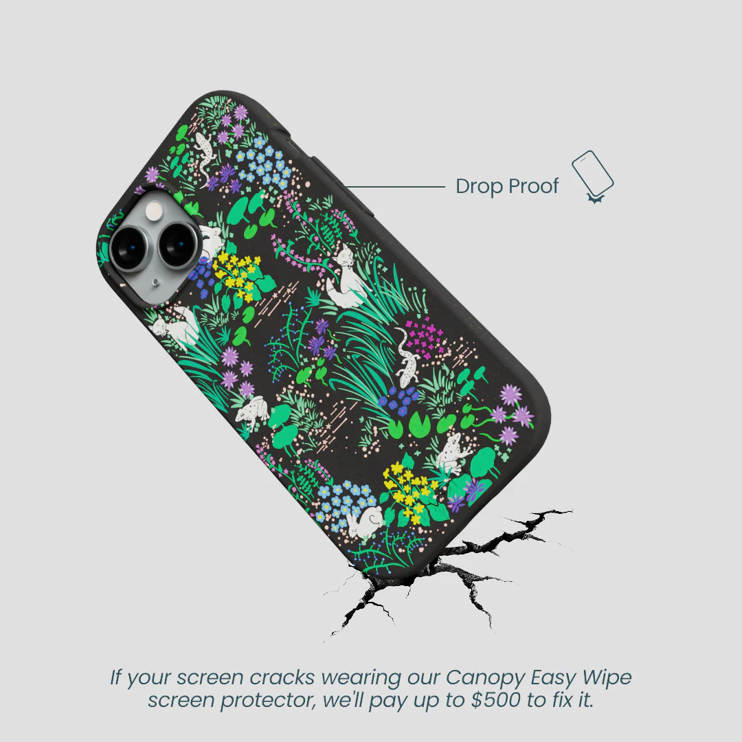 Black Midnight Pond iPhone 15 Case - Image 5