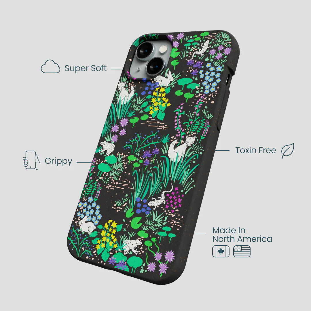 Black Midnight Pond iPhone 15 Plus Case - Image 4