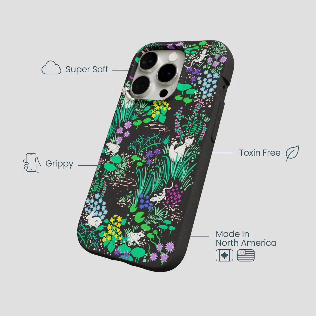 Black Midnight Pond iPhone 15 Pro Case - Image 4