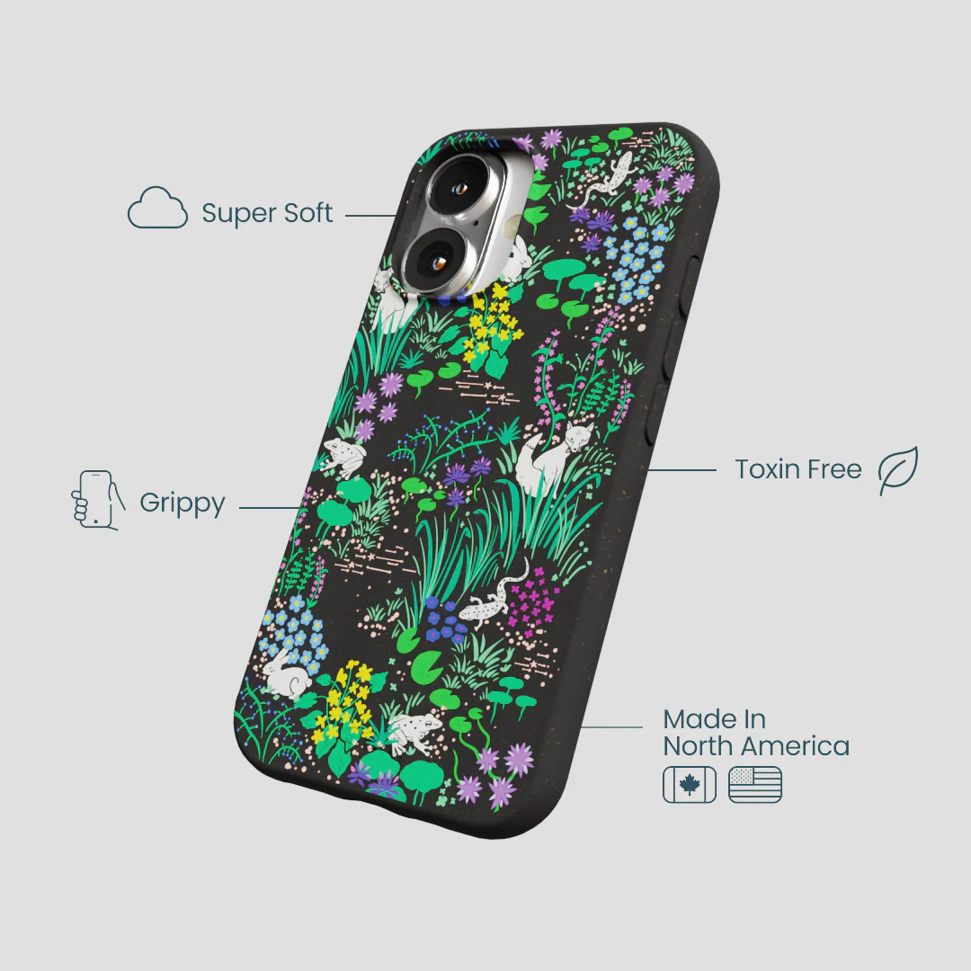 Black Midnight Pond iPhone 16 Case - Image 4