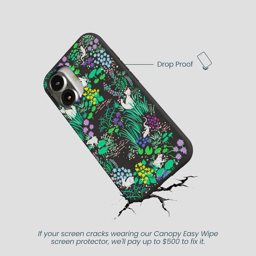 Black Midnight Pond iPhone 16 Case - Image 5