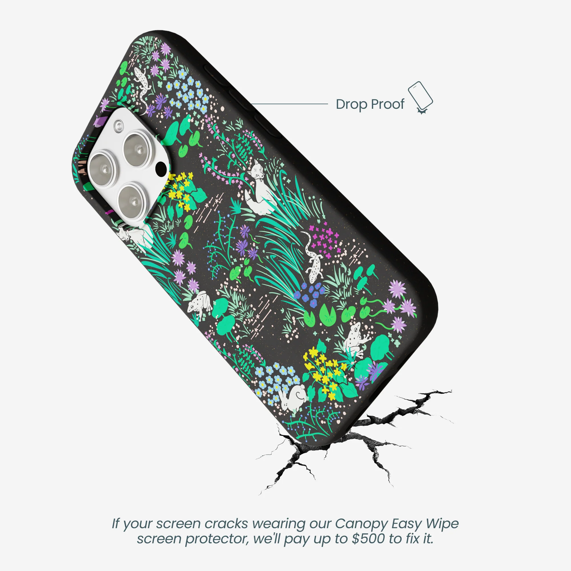 Black Midnight Pond iPhone 16 Pro Max Case - Image 5