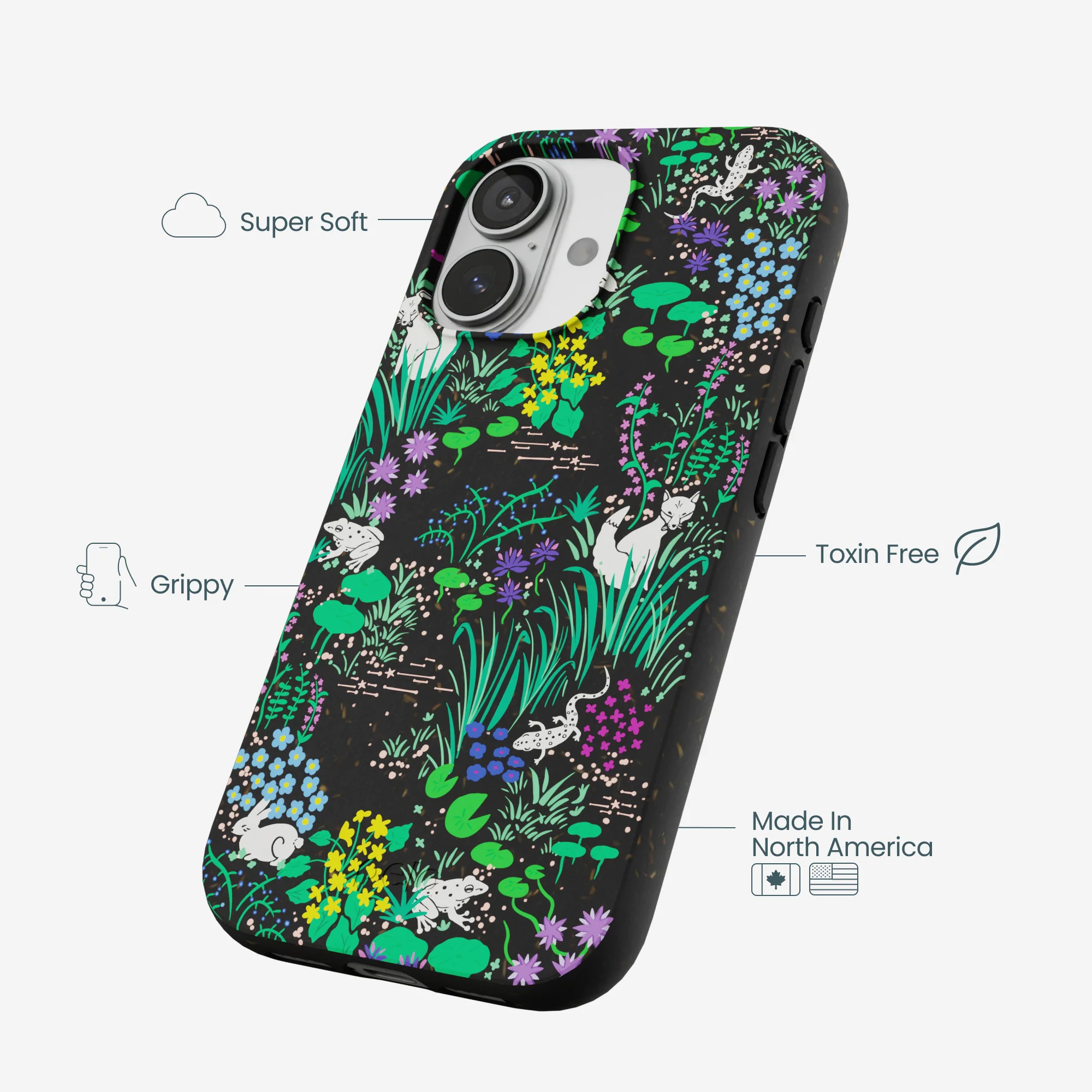Black Midnight Pond iPhone 17 Case - Image 4