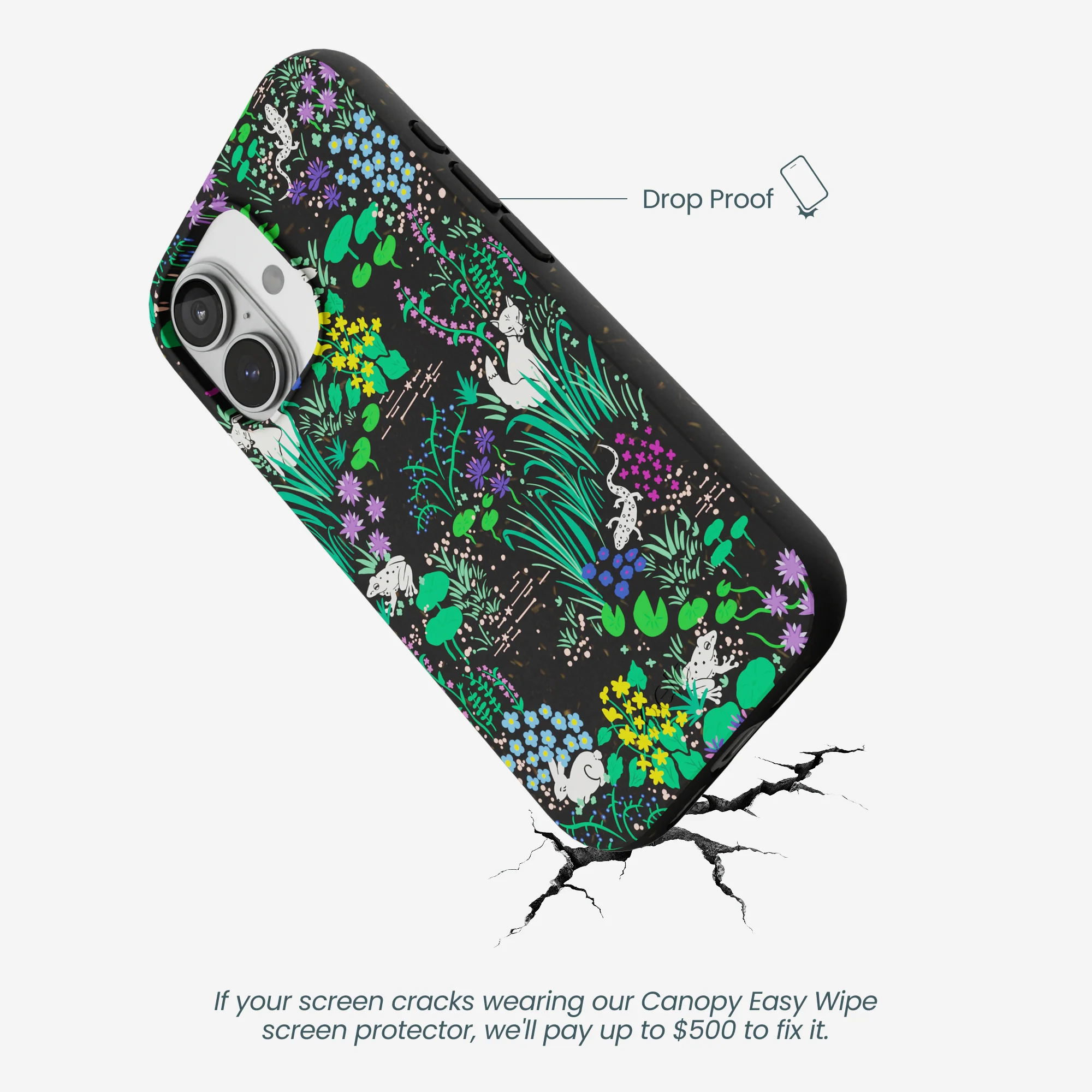 Black Midnight Pond iPhone 17 Case - Image 5
