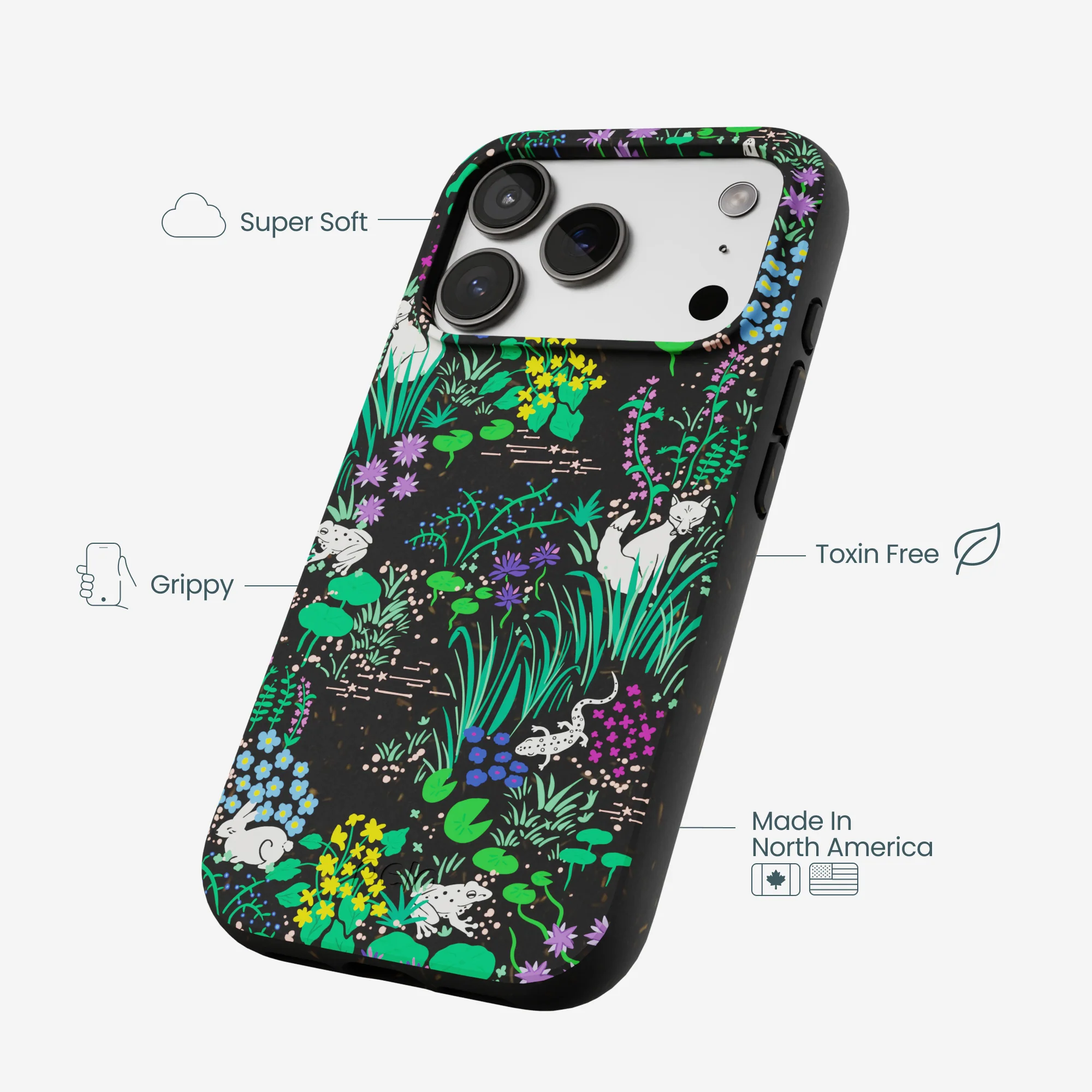 Black Midnight Pond iPhone 17 Pro Case - Image 4