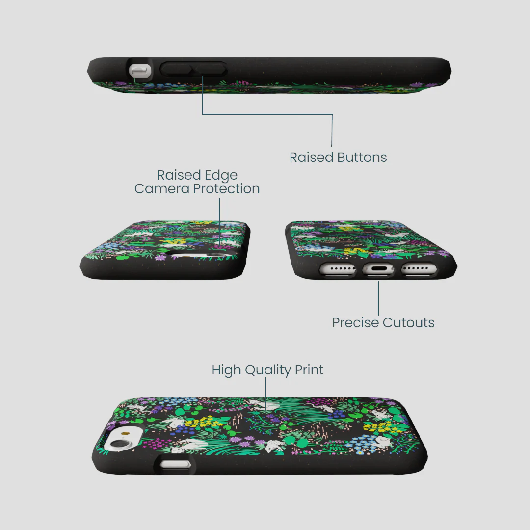 Black Midnight Pond iPhone 6/6s/7/8/SE Case - Image 3