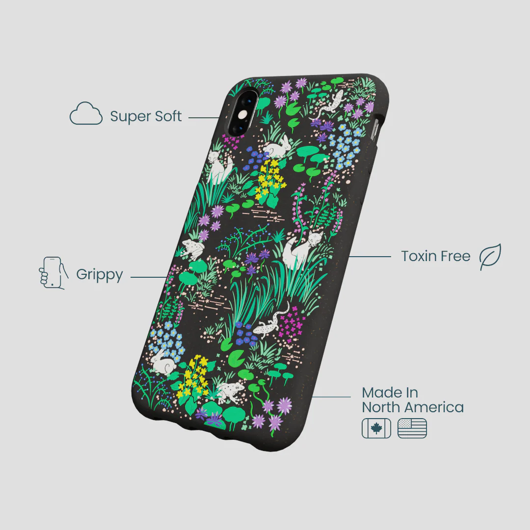 Black Midnight Pond iPhone XR Case - Image 4