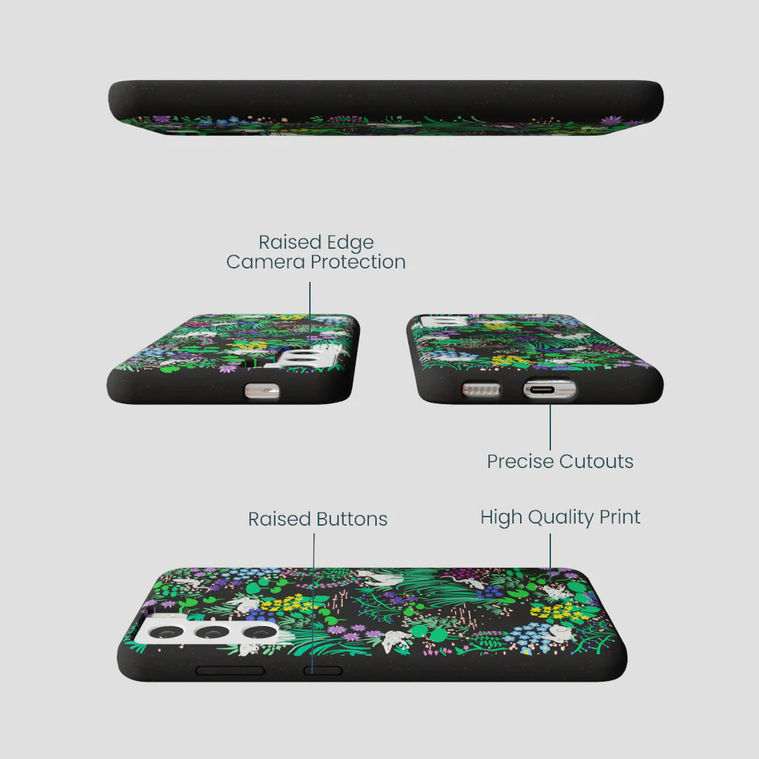 Black Midnight Pond Samsung Galaxy S21 Case - Image 3