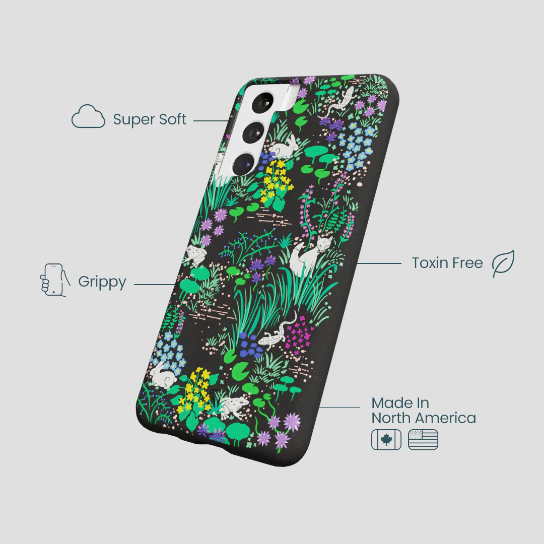 Black Midnight Pond Samsung Galaxy S21 Case - Image 4