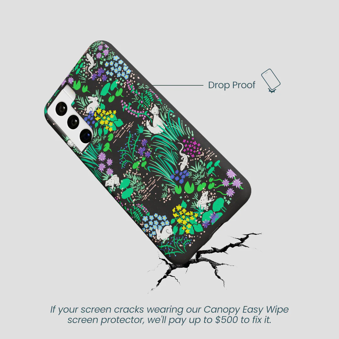 Black Midnight Pond Samsung Galaxy S22 Case - Image 5