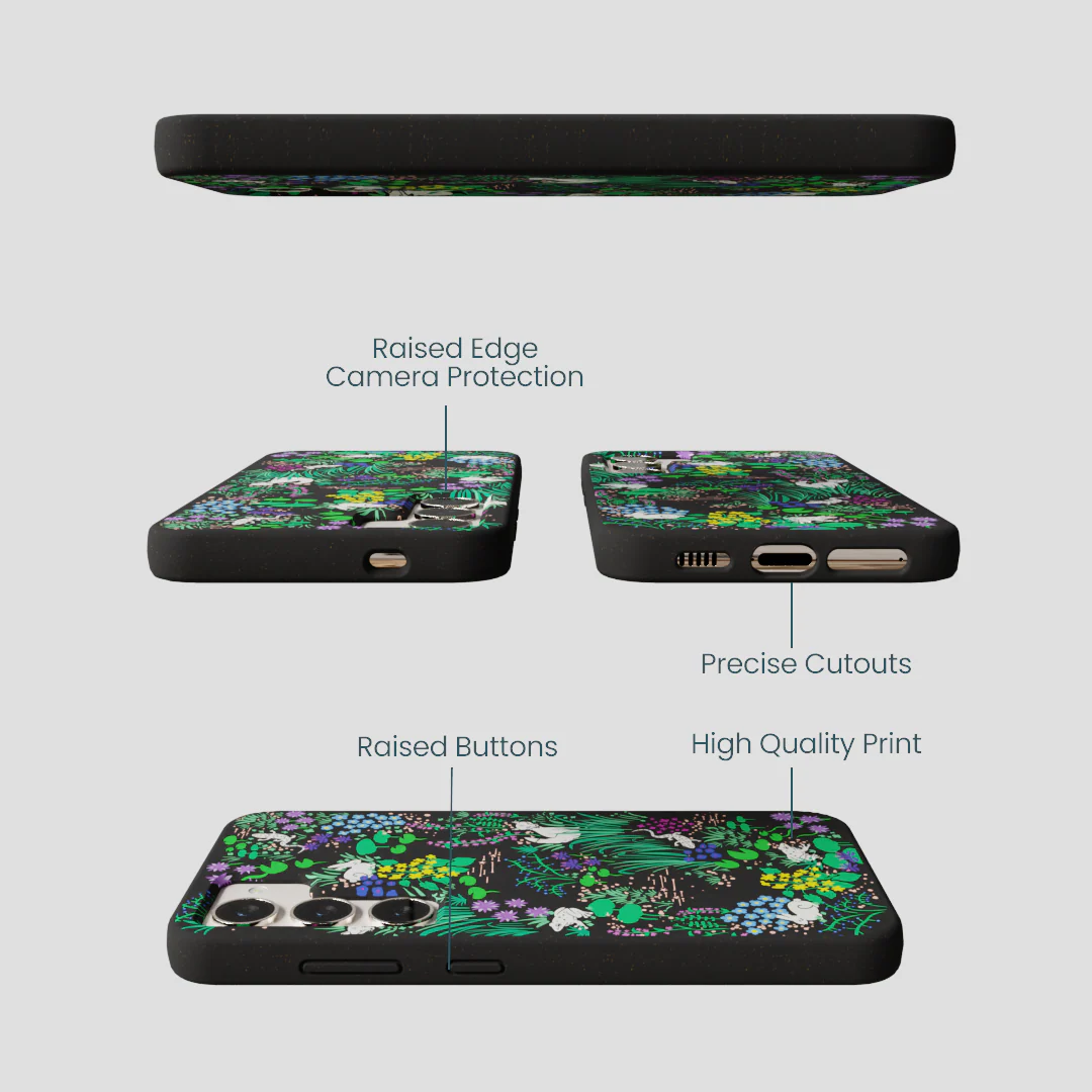 Black Midnight Pond Samsung Galaxy S23 Case - Image 3