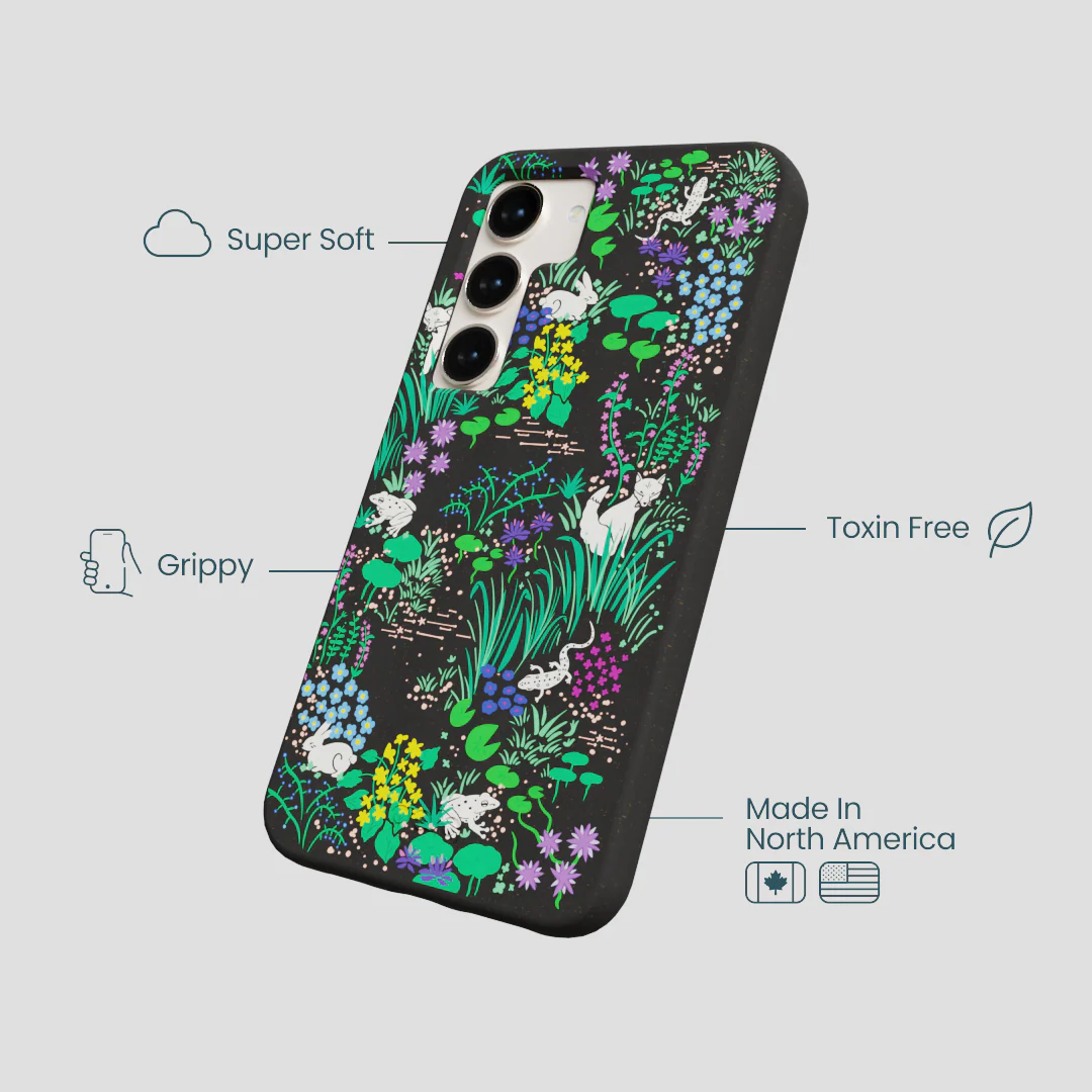 Black Midnight Pond Samsung Galaxy S23 Case - Image 4