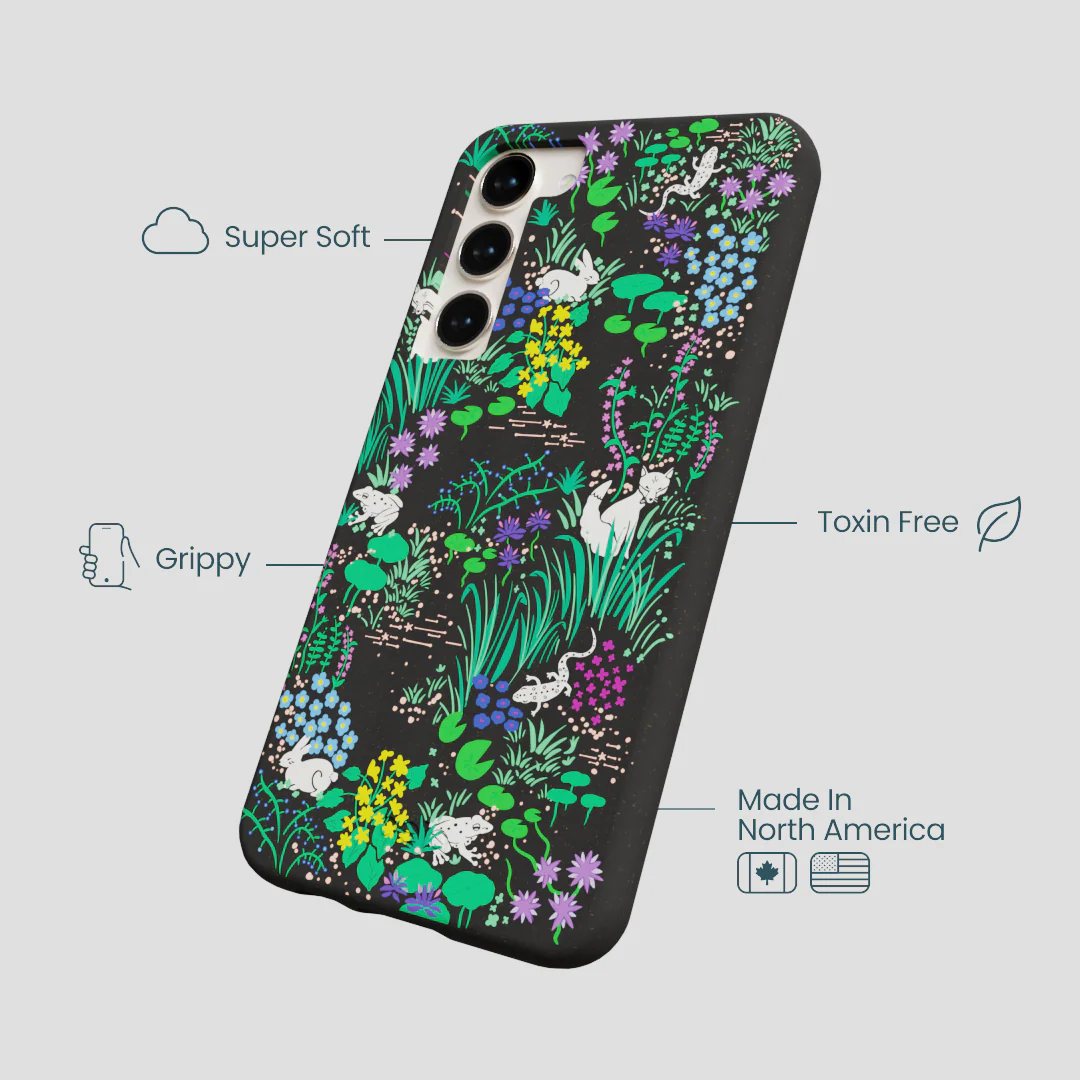 Black Midnight Pond Samsung Galaxy S23+(Plus) Case - Image 4