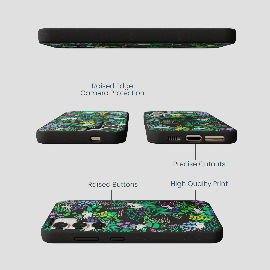 Black Midnight Pond Samsung Galaxy S24 Case - Image 3