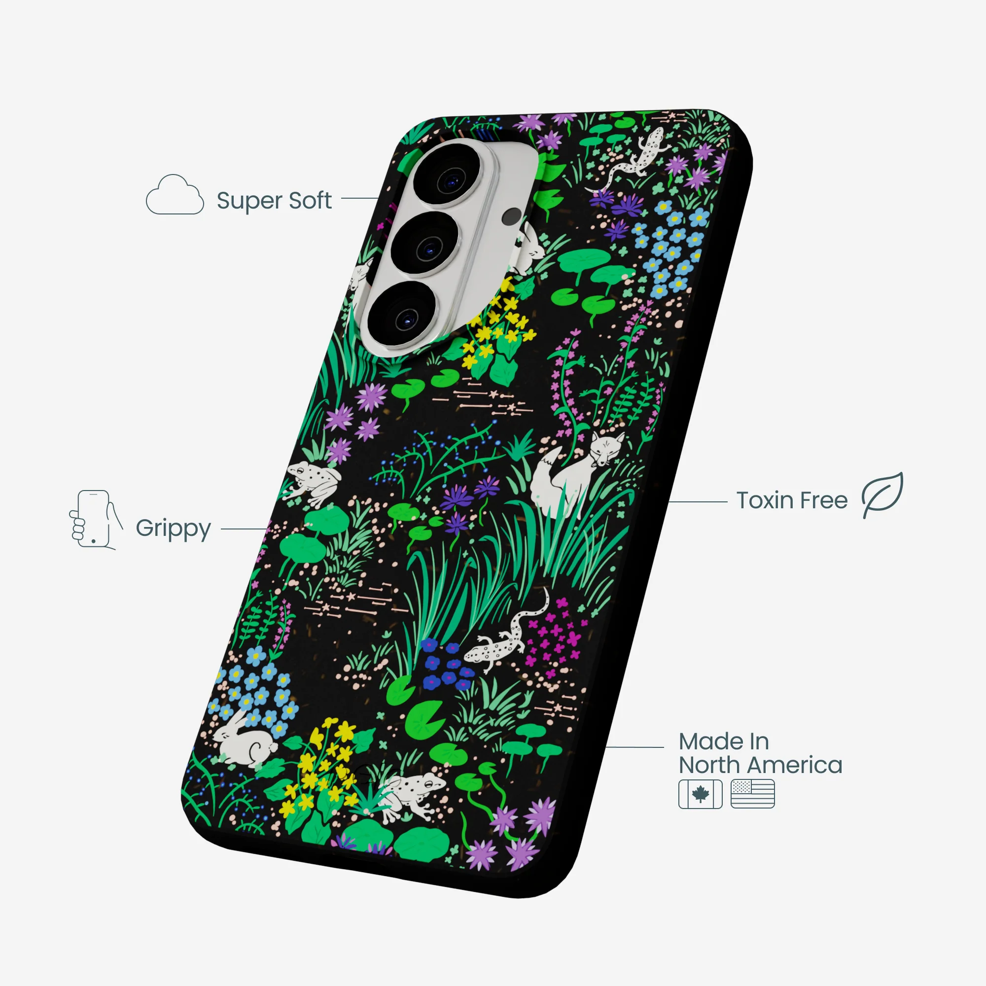Black Midnight Pond Samsung Galaxy S26 Case - Image 4