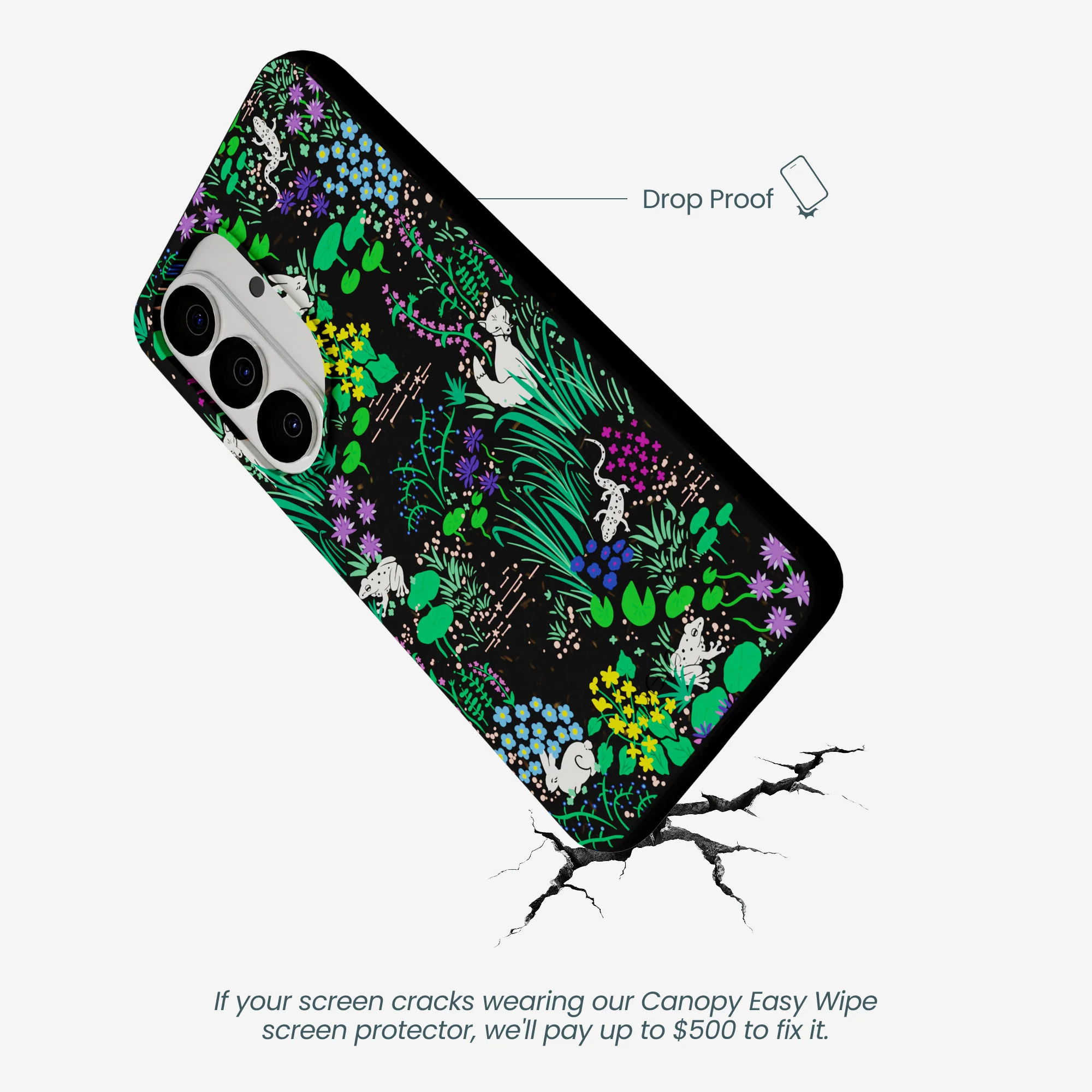 Black Midnight Pond Samsung Galaxy S26 Case - Image 5