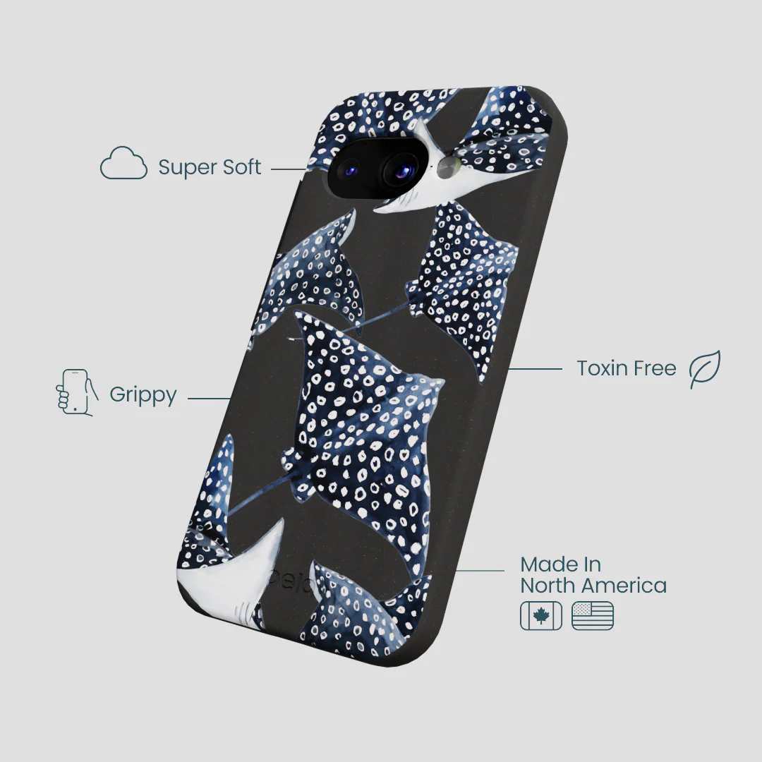 Black Midnight Rays Google Pixel 9a Case - Image 4