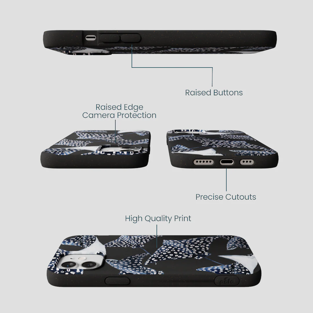 Black Midnight Rays iPhone 12/ iPhone 12 Pro Case - Image 3