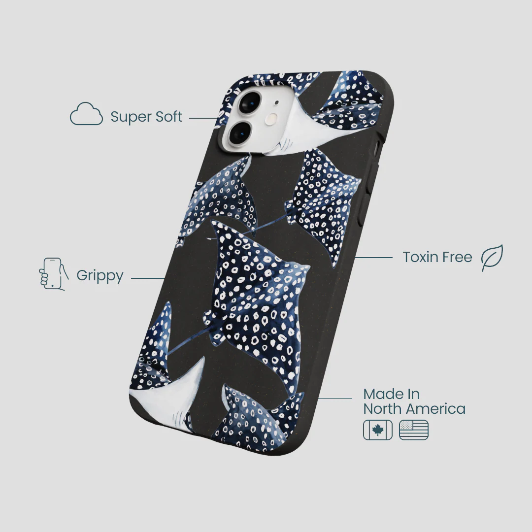 Black Midnight Rays iPhone 12/ iPhone 12 Pro Case - Image 4