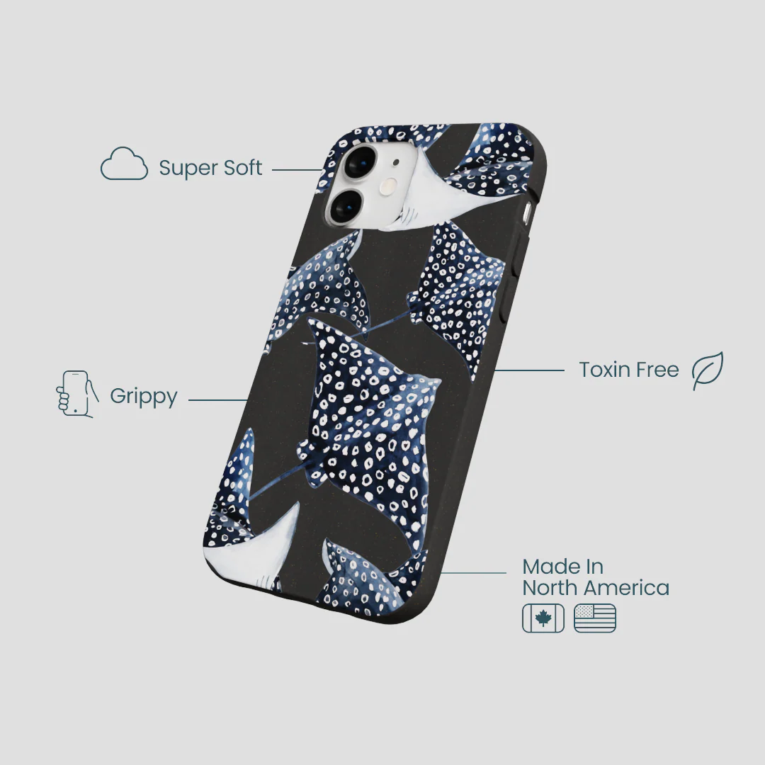 Black Midnight Rays iPhone 12 Mini Case - Image 4