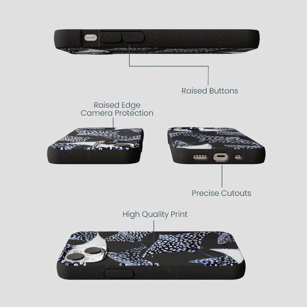 Black Midnight Rays iPhone 13 Mini Case - Image 3