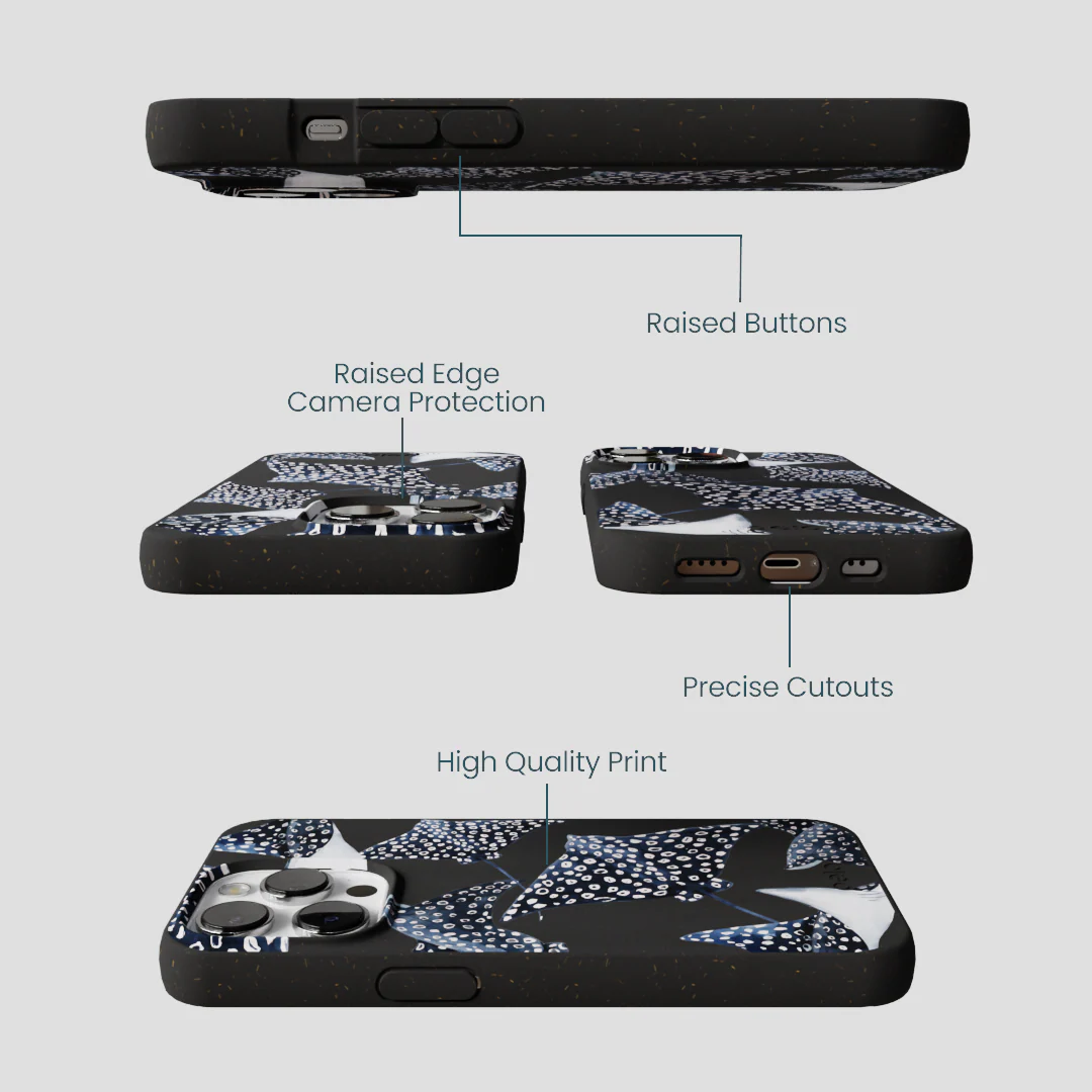 Black Midnight Rays iPhone 13 Pro Case - Image 3