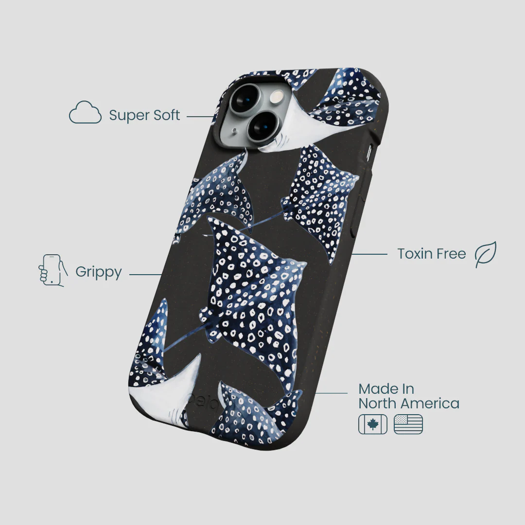 Black Midnight Rays iPhone 14 Case - Image 4