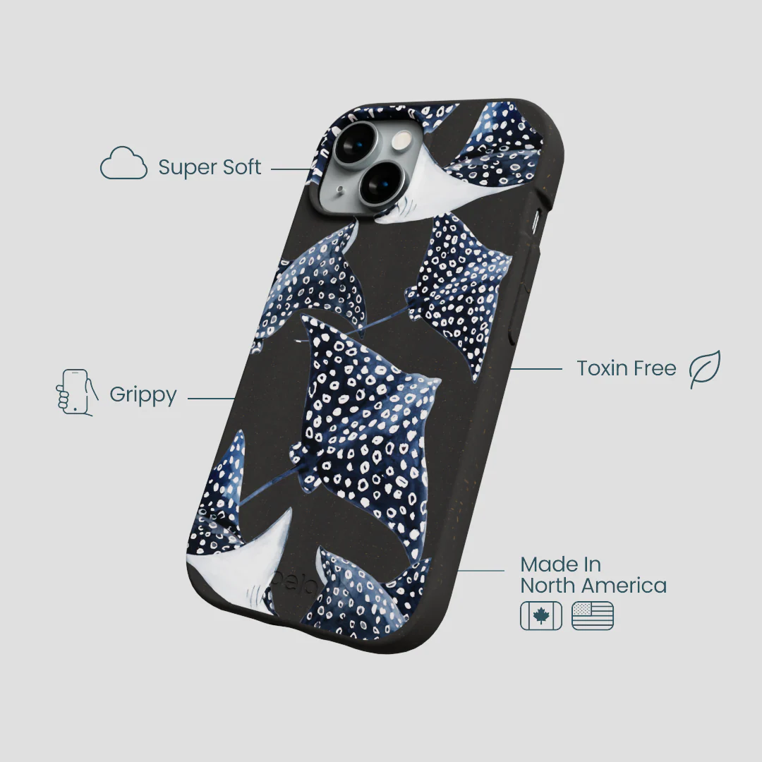 Black Midnight Rays iPhone 15 Case - Image 4