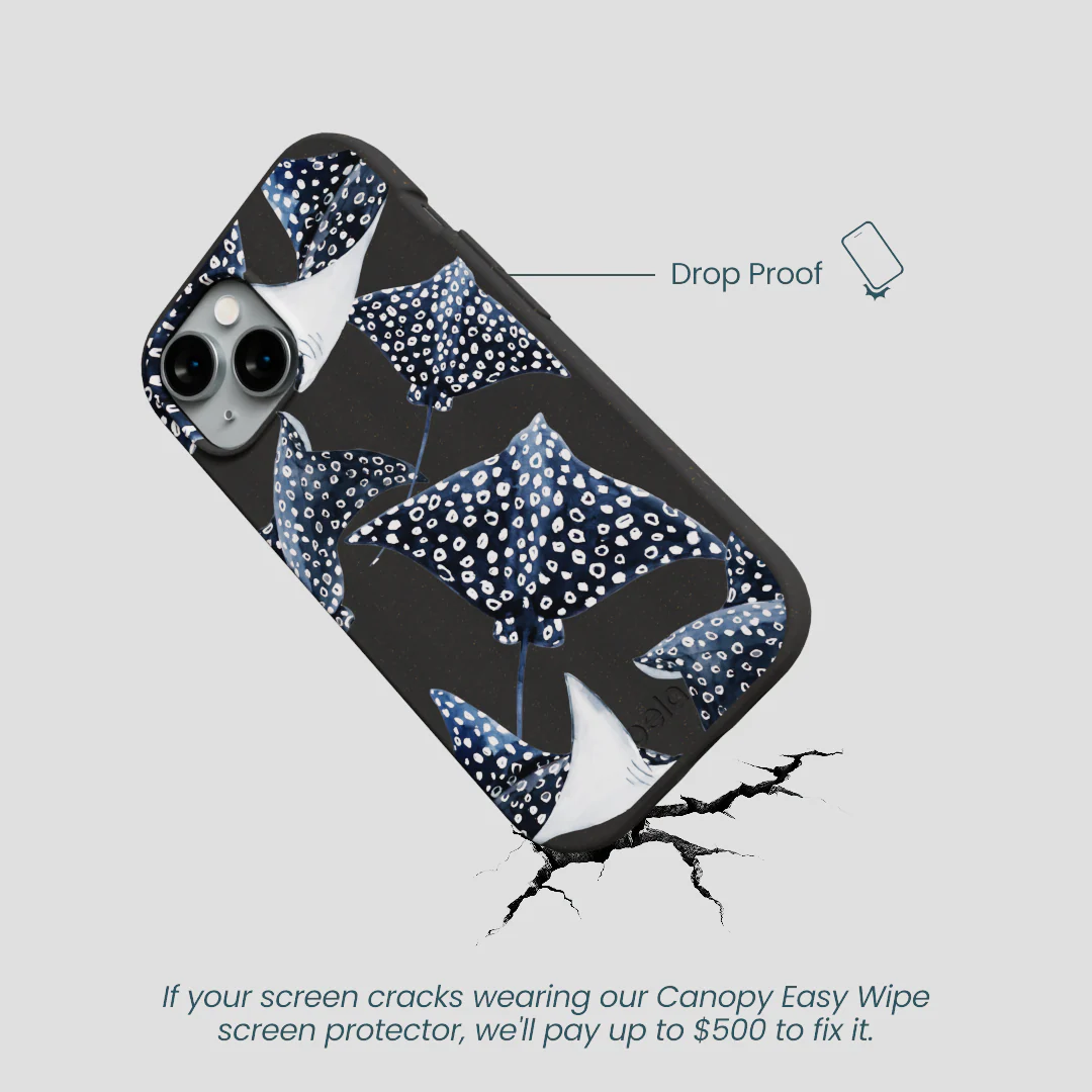 Black Midnight Rays iPhone 15 Case - Image 5
