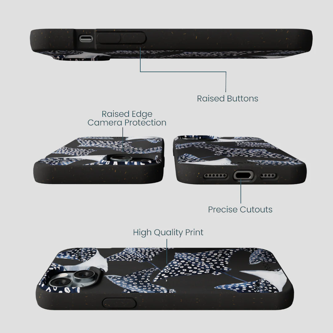 Black Midnight Rays iPhone 15 Plus Case - Image 3