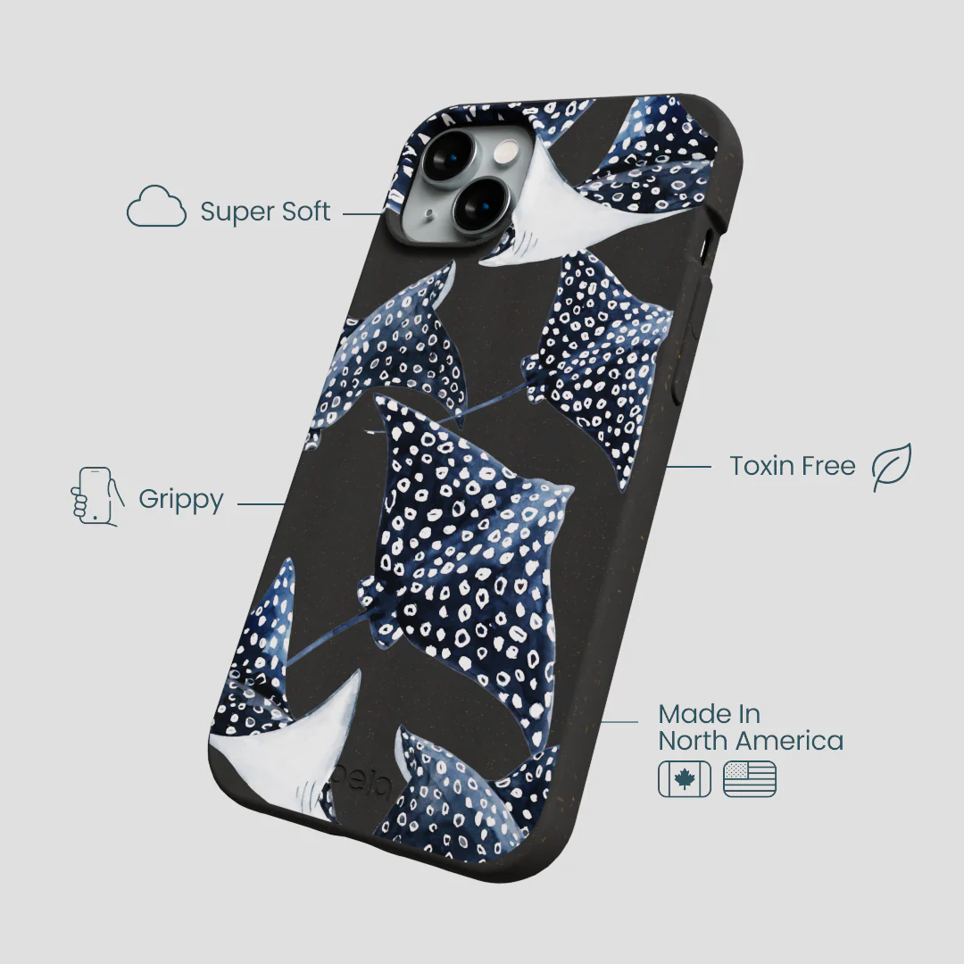 Black Midnight Rays iPhone 15 Plus Case - Image 4