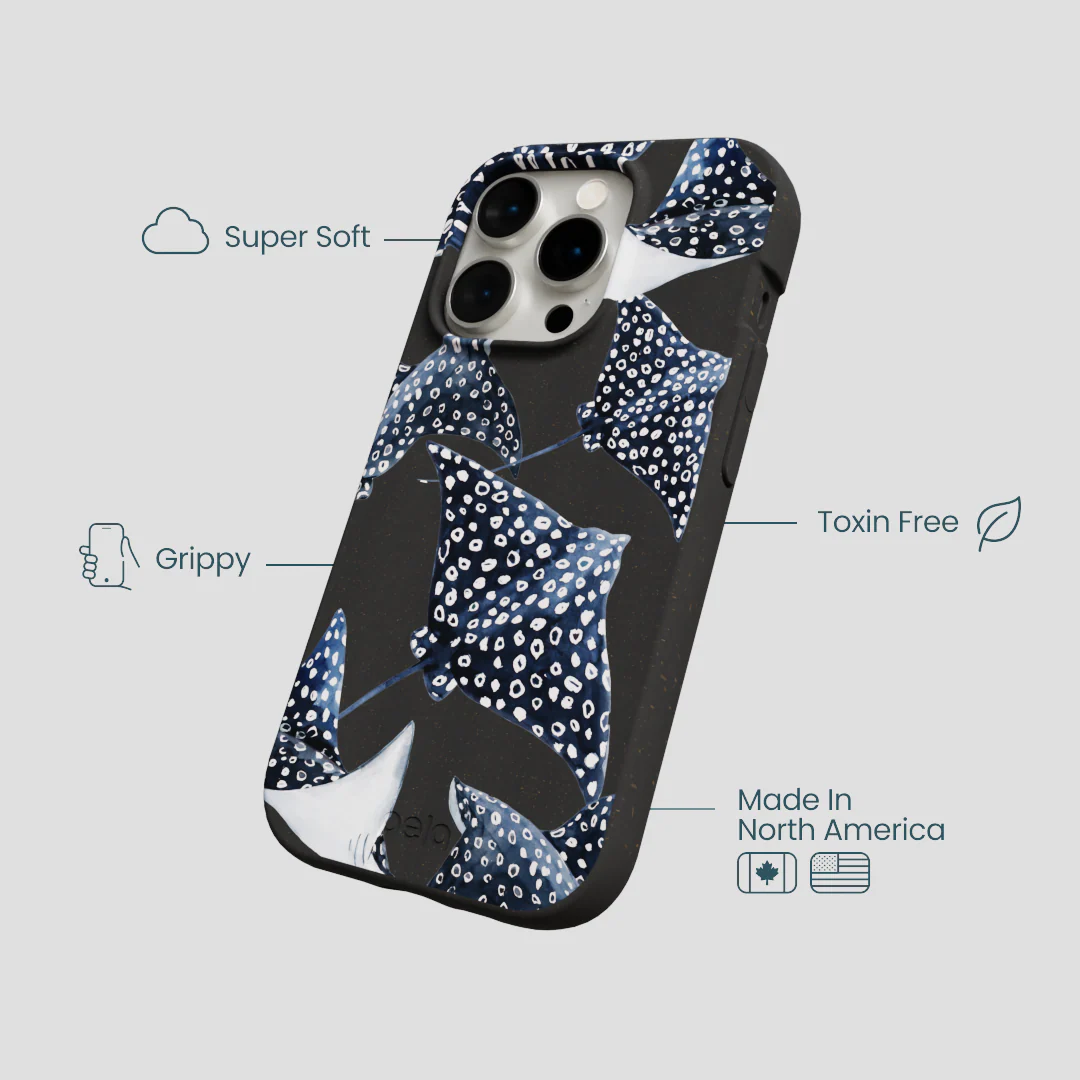 Black Midnight Rays iPhone 15 Pro Case - Image 4