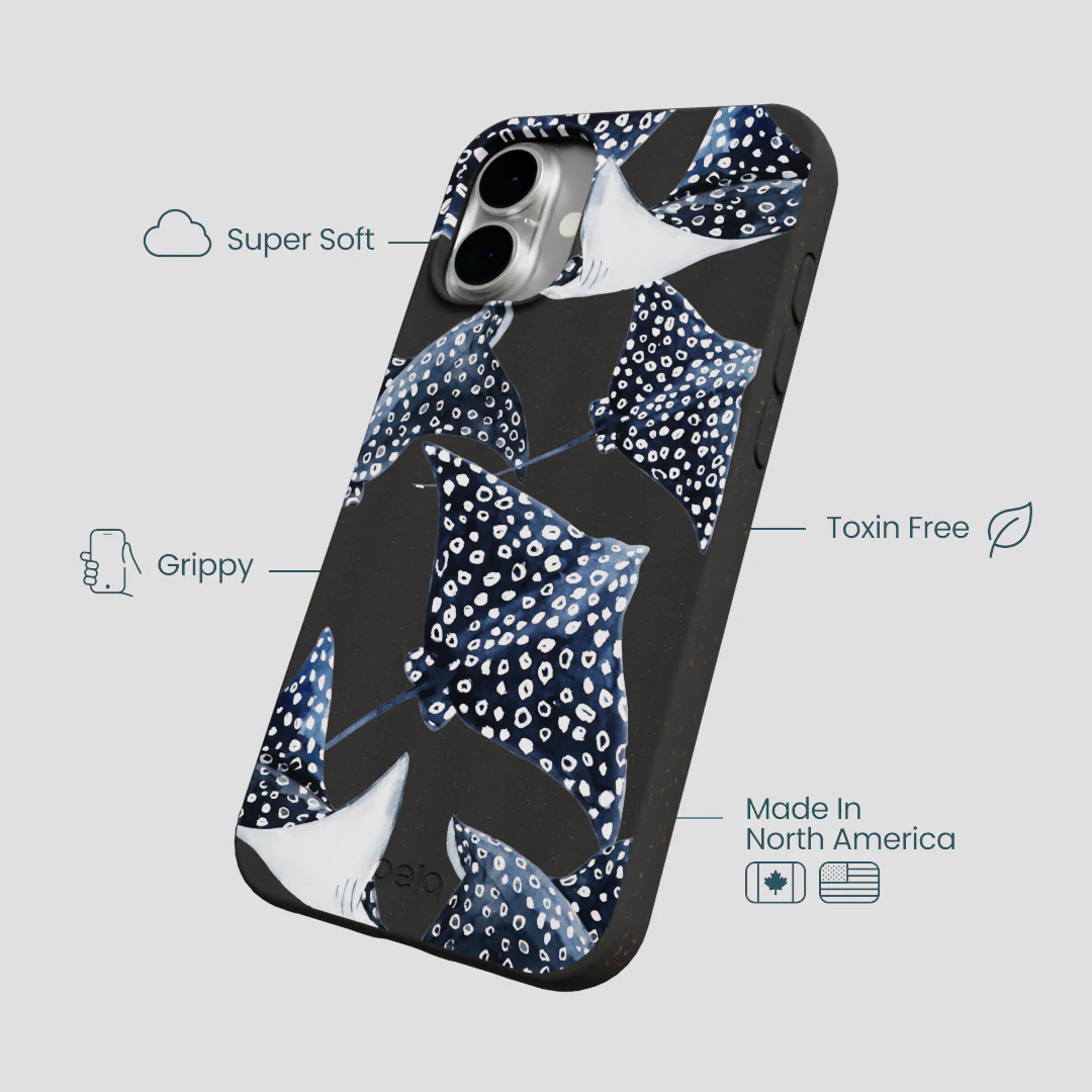 Black Midnight Rays iPhone 16 Plus Case - Image 4