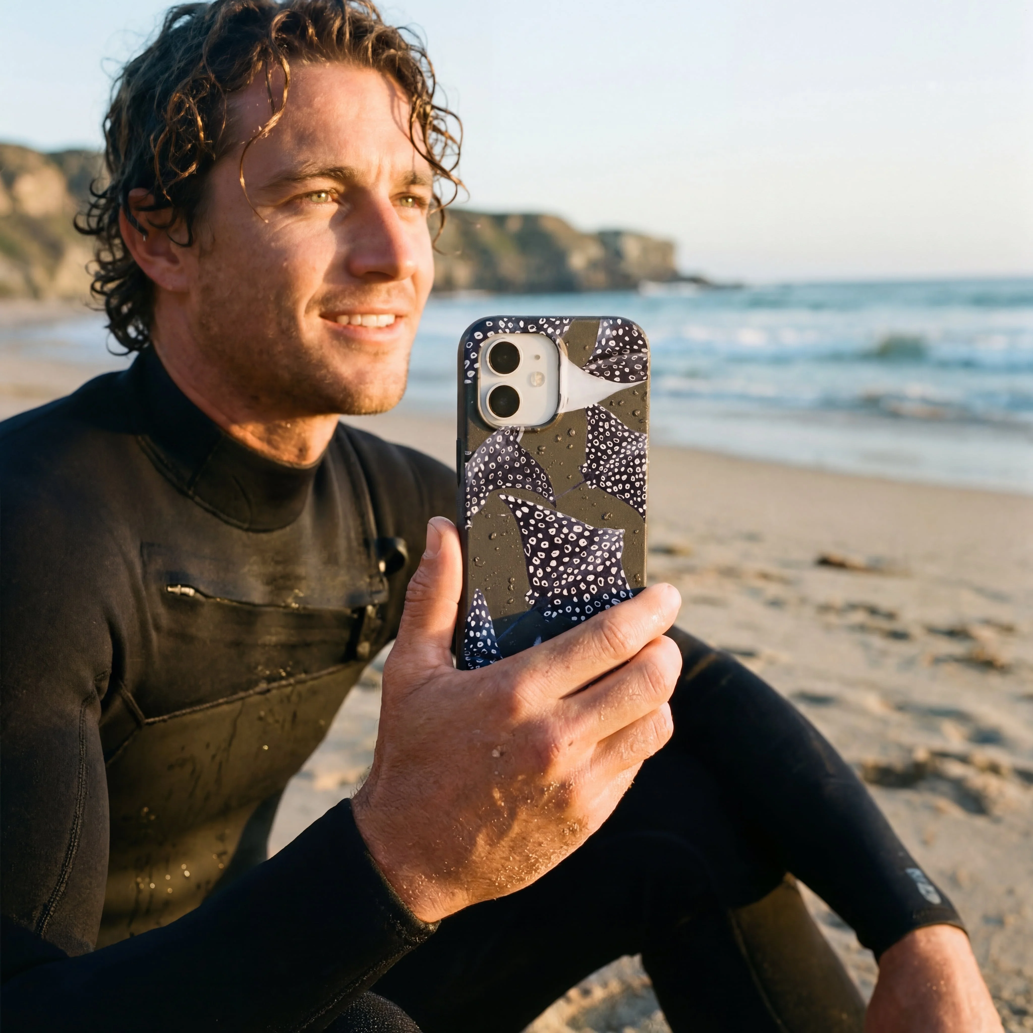 Black Midnight Rays iPhone 17 Case - Image 2