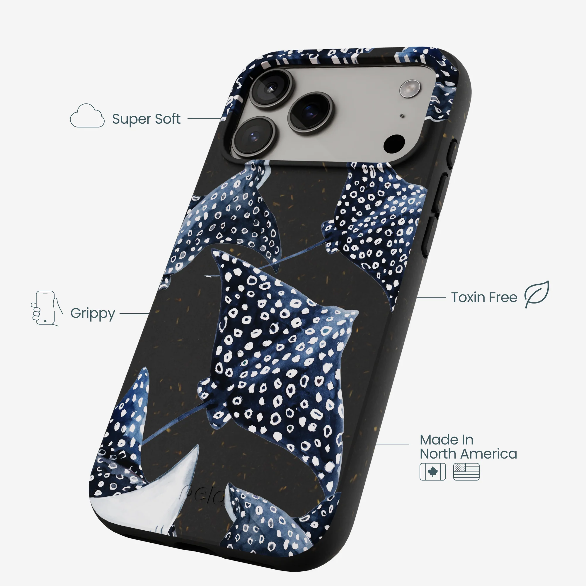 Black Midnight Rays iPhone 17 Pro Max Case - Image 4