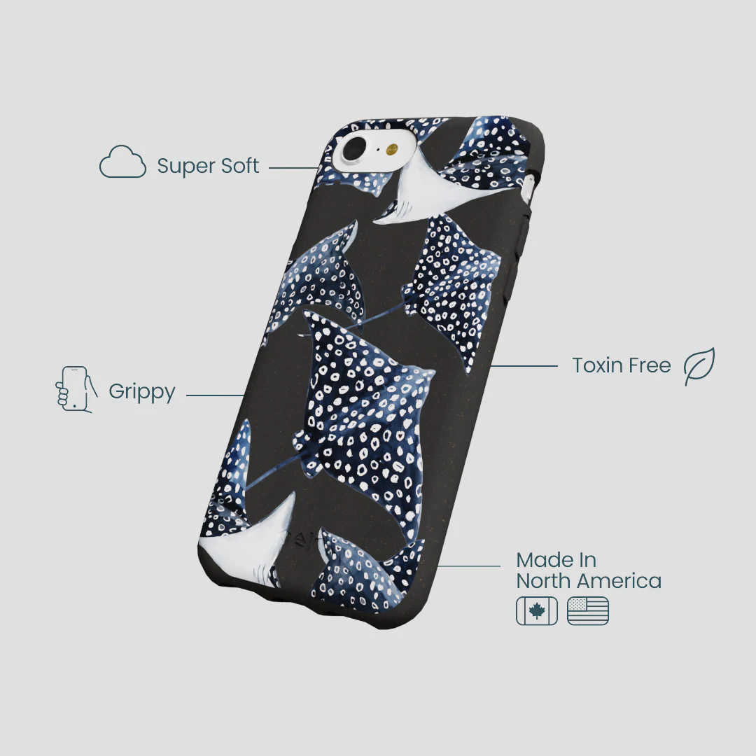 Black Midnight Rays iPhone 6/6s/7/8/SE Case - Image 4