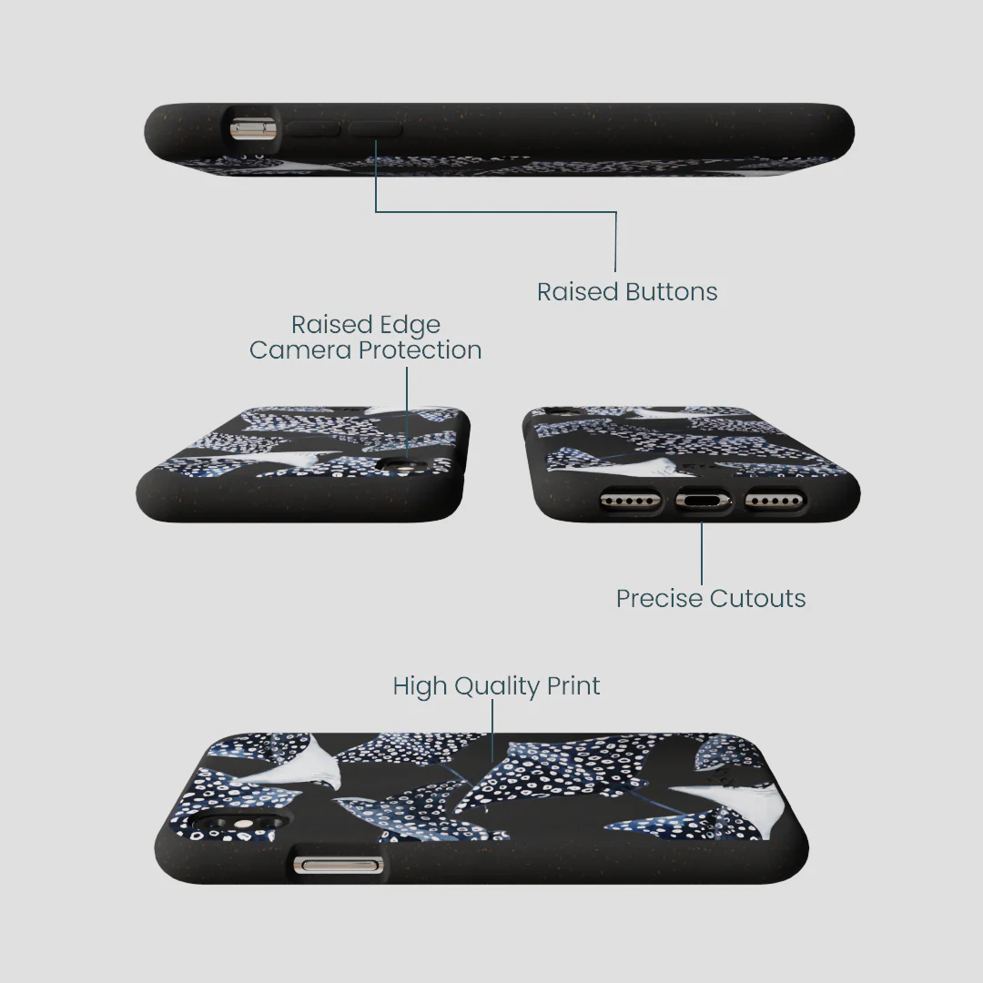 Black Midnight Rays iPhone XR Case - Image 3