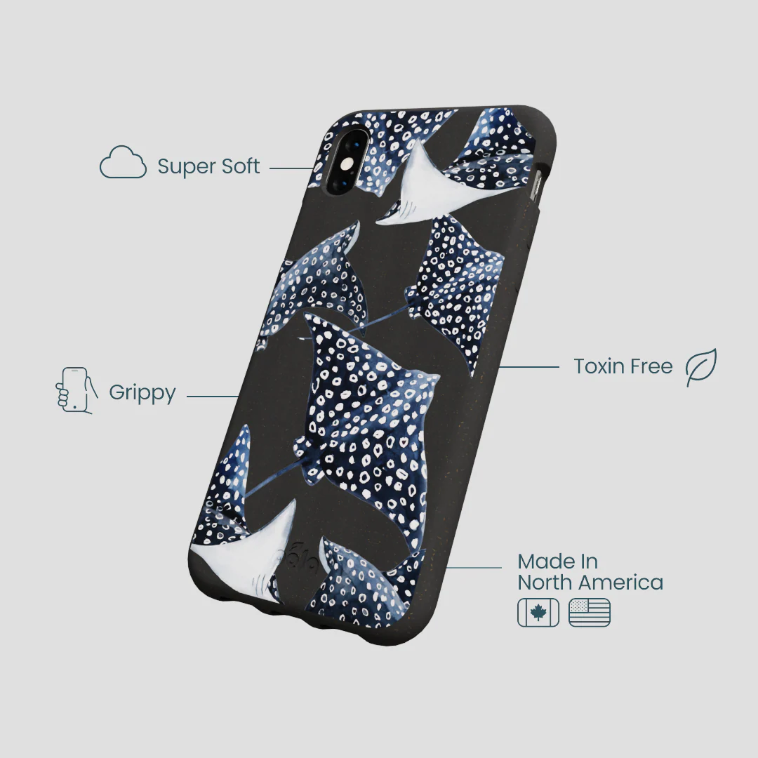 Black Midnight Rays iPhone XR Case - Image 4