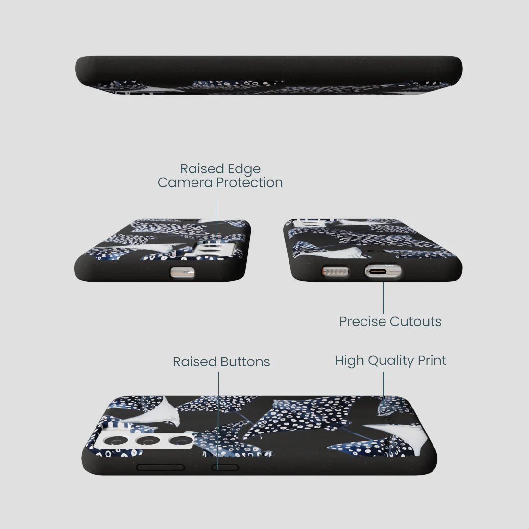 Black Midnight Rays Samsung Galaxy S21 Case - Image 3