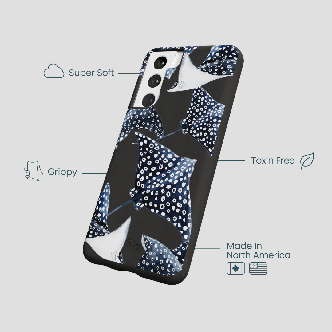 Black Midnight Rays Samsung Galaxy S22 Case - Image 4