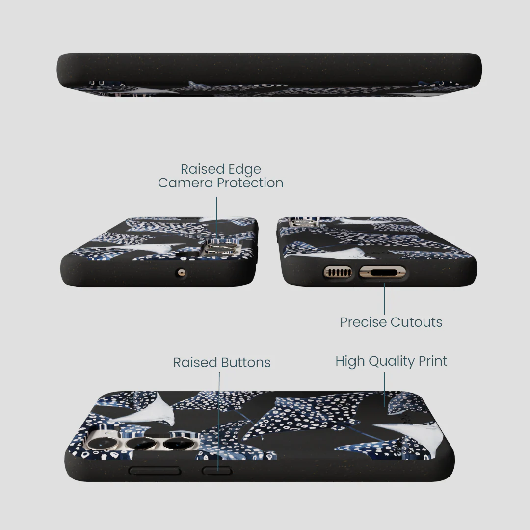 Black Midnight Rays Samsung Galaxy S23+(Plus) Case - Image 3