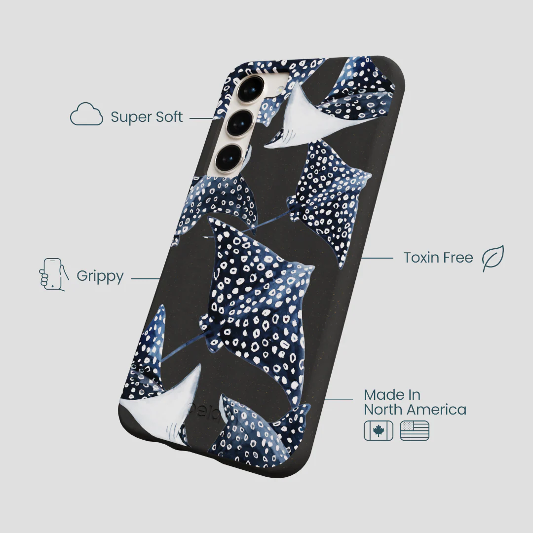 Black Midnight Rays Samsung Galaxy S23+(Plus) Case - Image 4