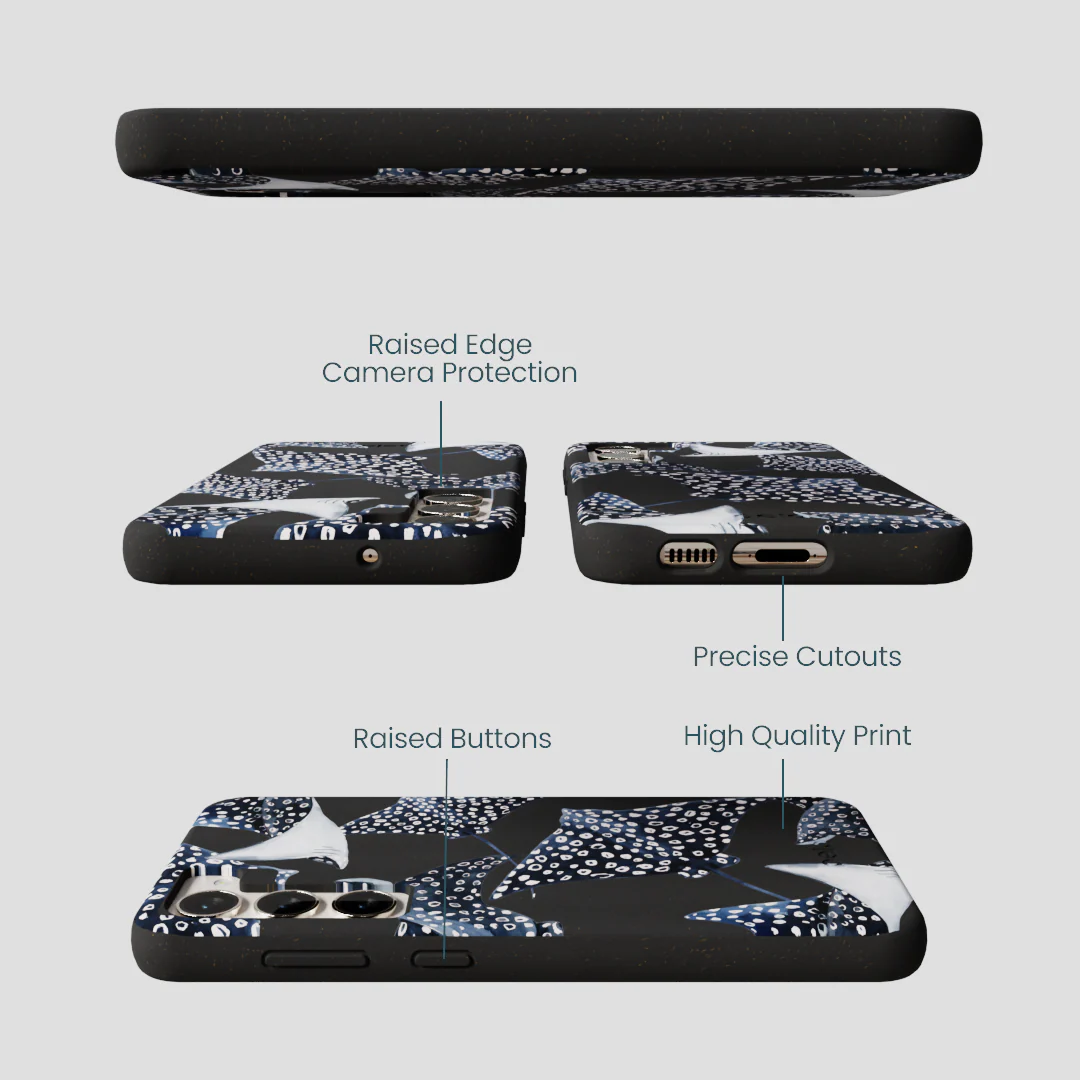 Black Midnight Rays Samsung Galaxy S24+(Plus) Case - Image 3