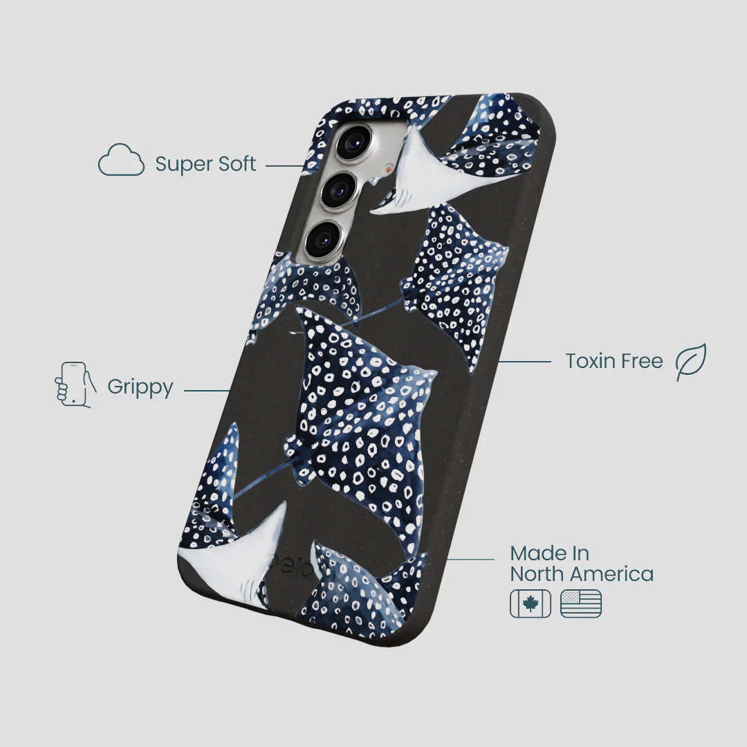 Black Midnight Rays Samsung Galaxy S25 Case - Image 4