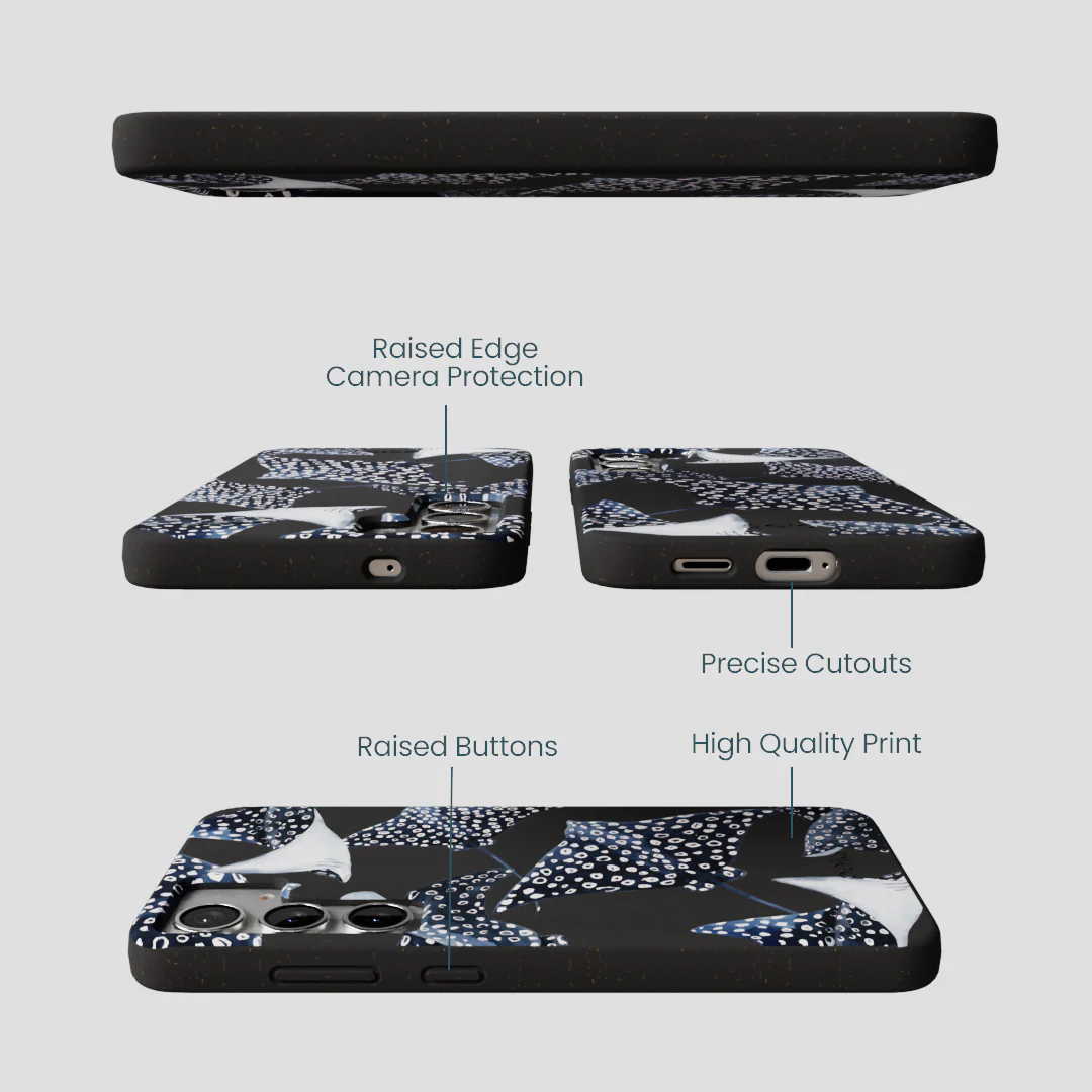 Black Midnight Rays Samsung Galaxy S25+(Plus) Case - Image 3