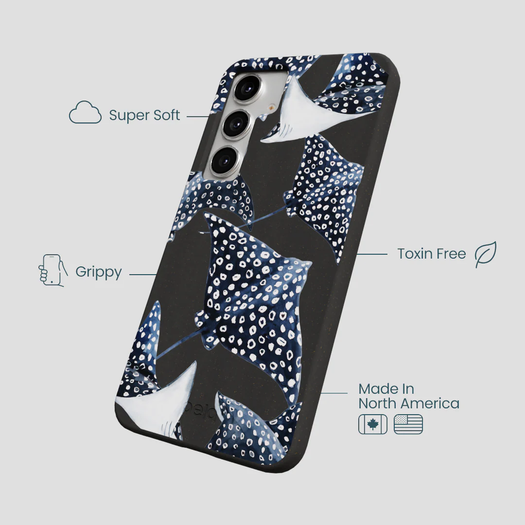 Black Midnight Rays Samsung Galaxy S25+(Plus) Case - Image 4