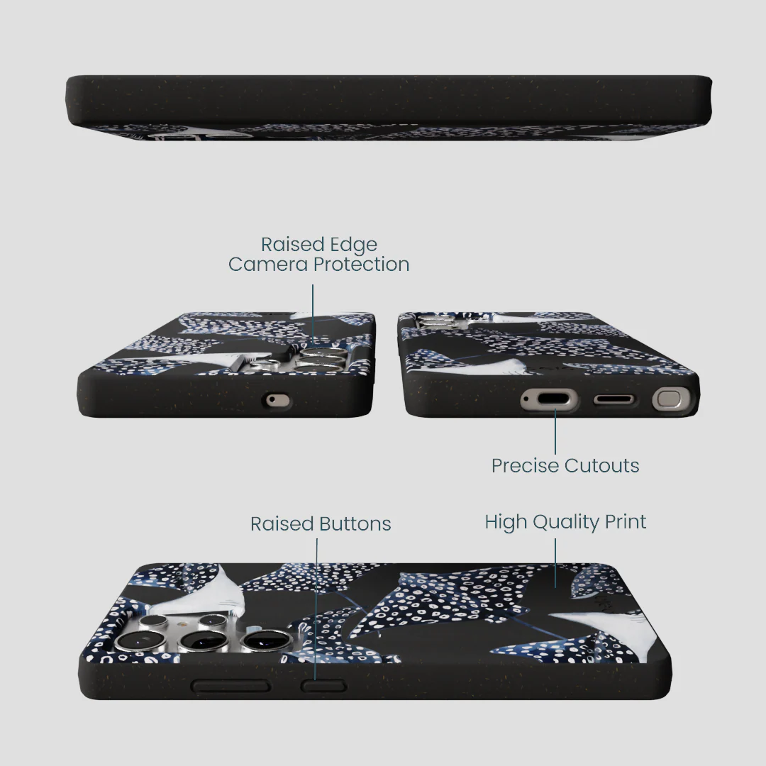 Black Midnight Rays Samsung Galaxy S25 Ultra Case - Image 3